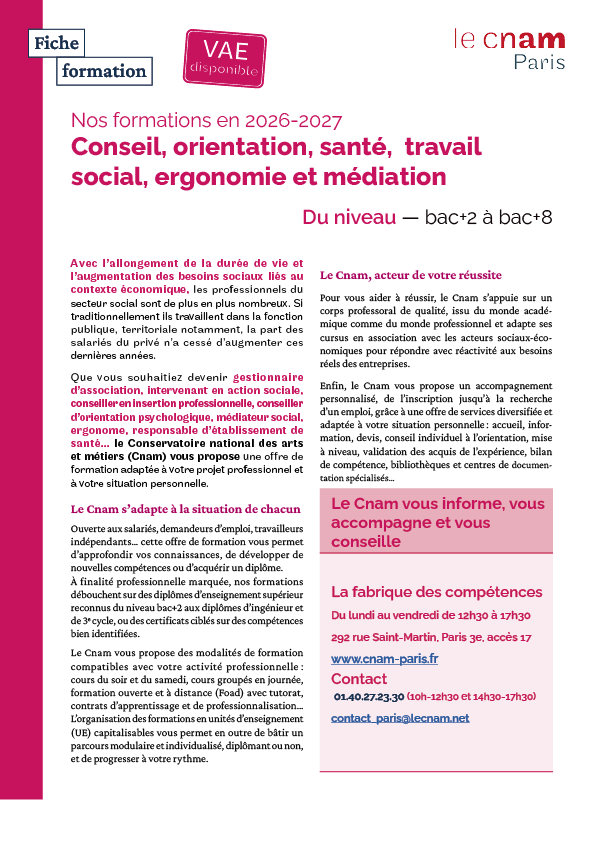 conseil orientation santé 26 27