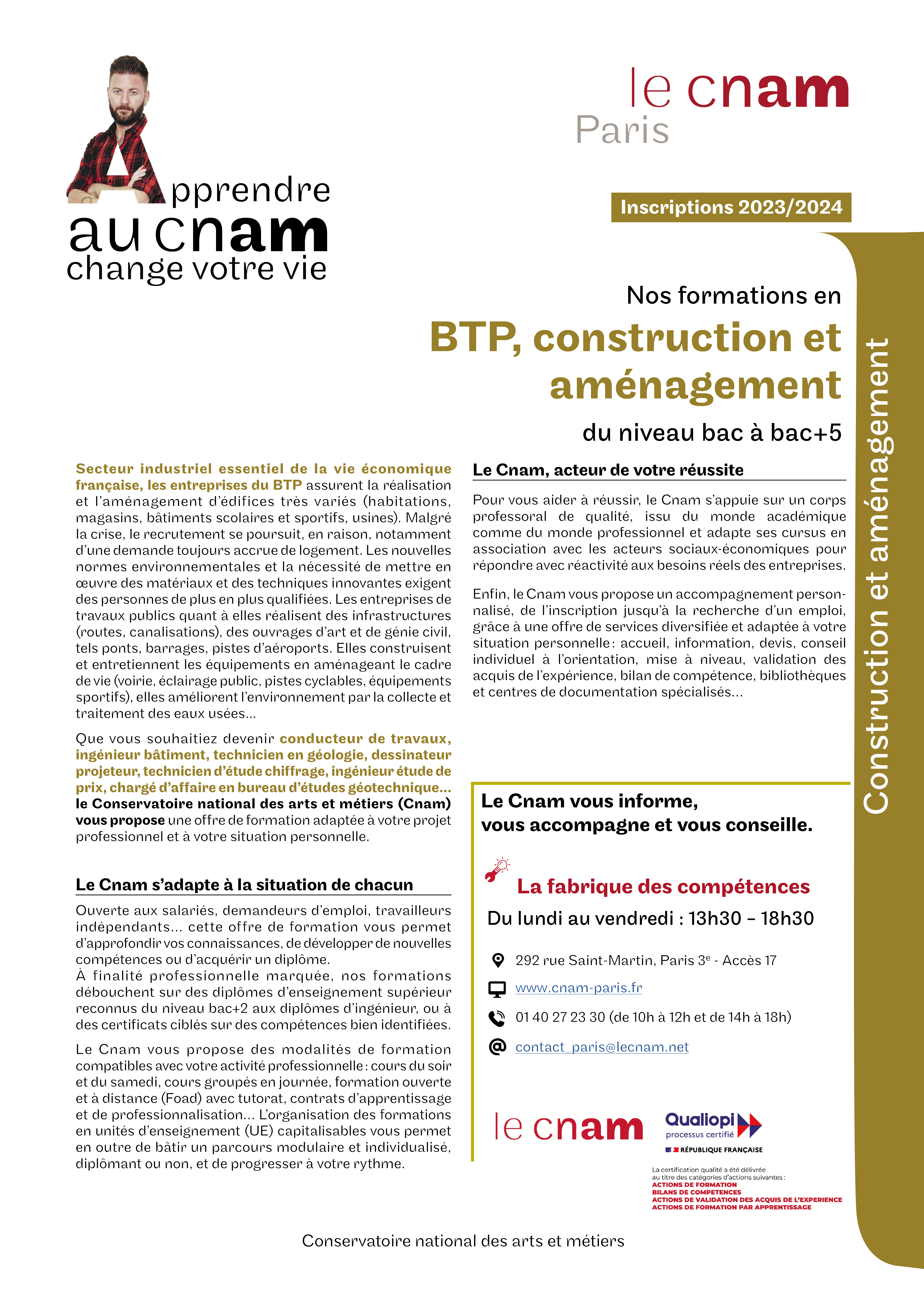Construction  aménagement BTP 23 24