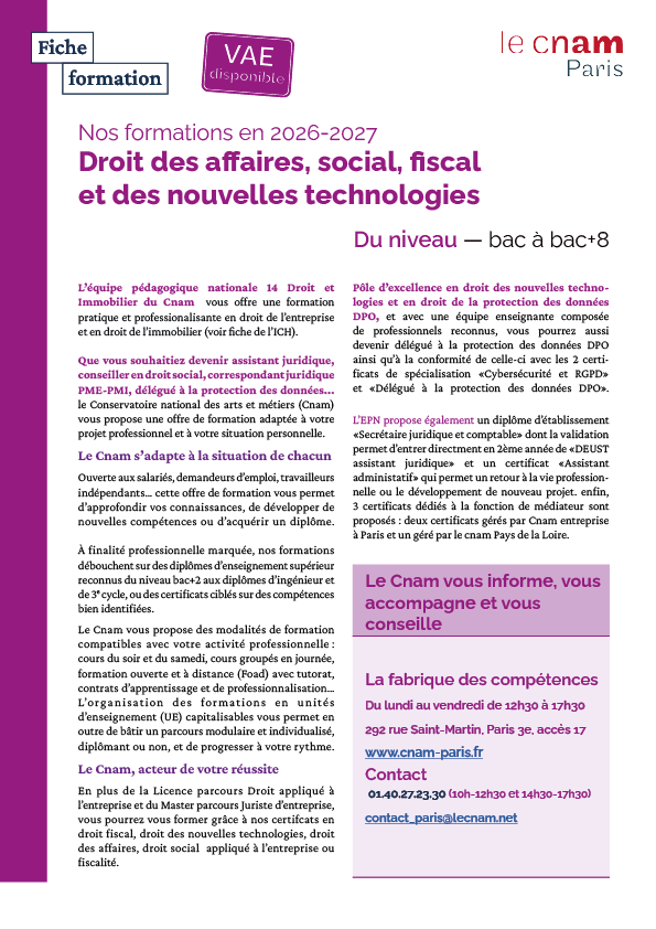 Droit affaires sociales 26 27