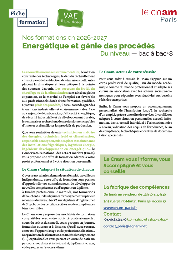 Energétique et GP 26 27