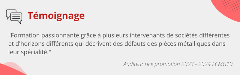 Témoignage FCMG10 2023-2024