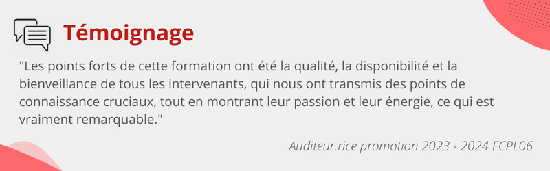 Témoignage FCPL06 2023-2024