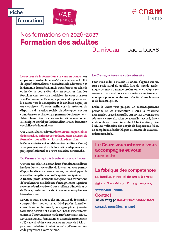 Formation des adultes 26 27