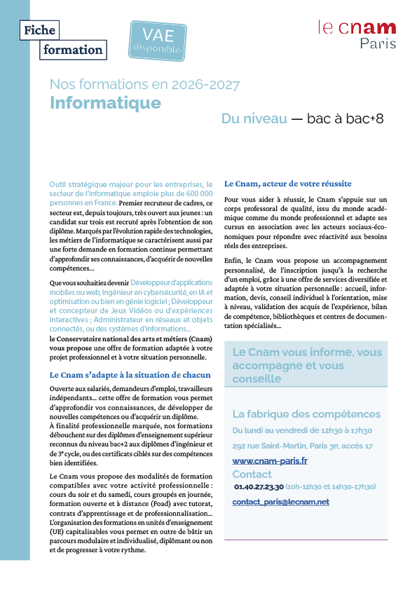 Informatique 26 27