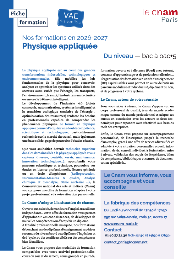 Physique appliquée 26-27