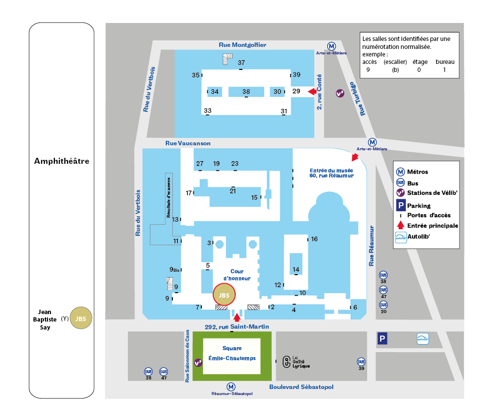 Amphi Jean-Baptiste Say (Y) plan