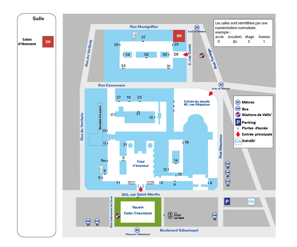 Paris 3e salon d'Honneur plan