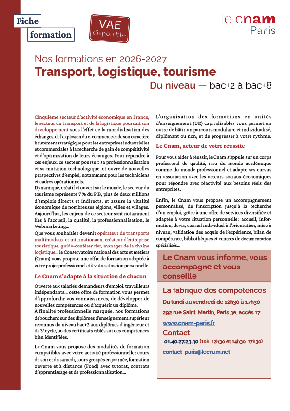 Transport logistique tourisme 26 27