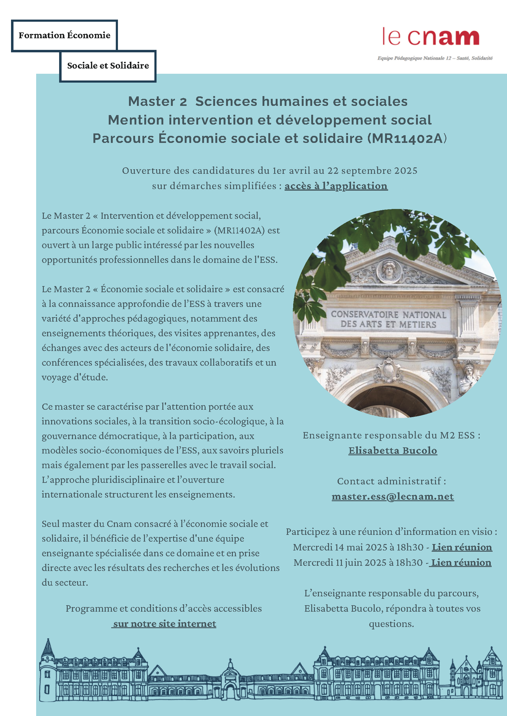 Réunion d'information sur le Master en économie sociale et solidaire