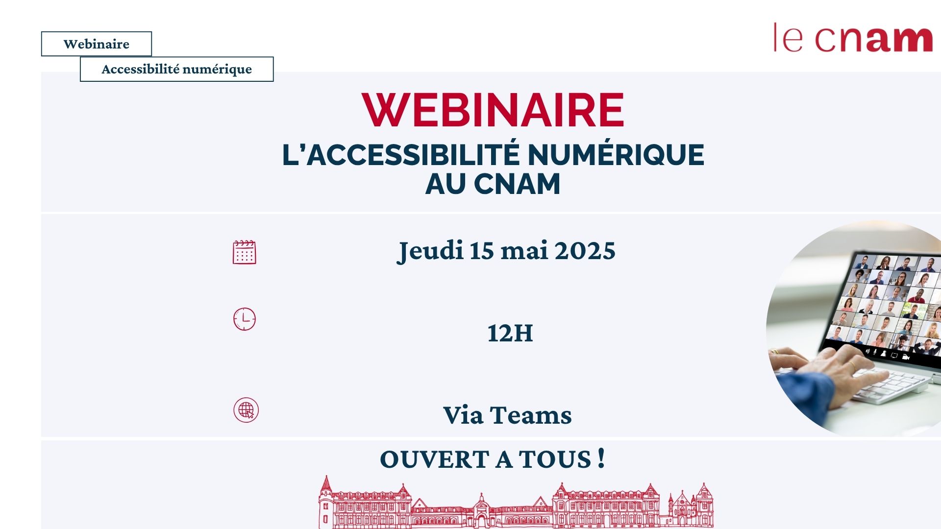 Webinaire accessibilité numérique au Cnam